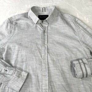 Robert Graham Shirt Mens Large Blue Gray Abstract Modern Americana Button Down